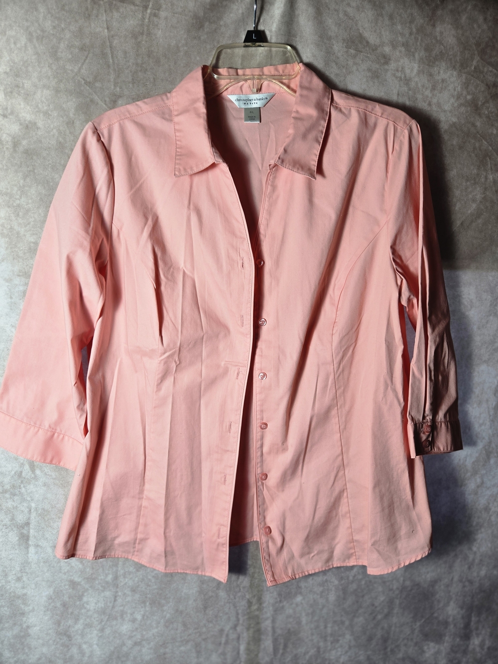 Christopher & Banks Light Pink Button-Down Shirt